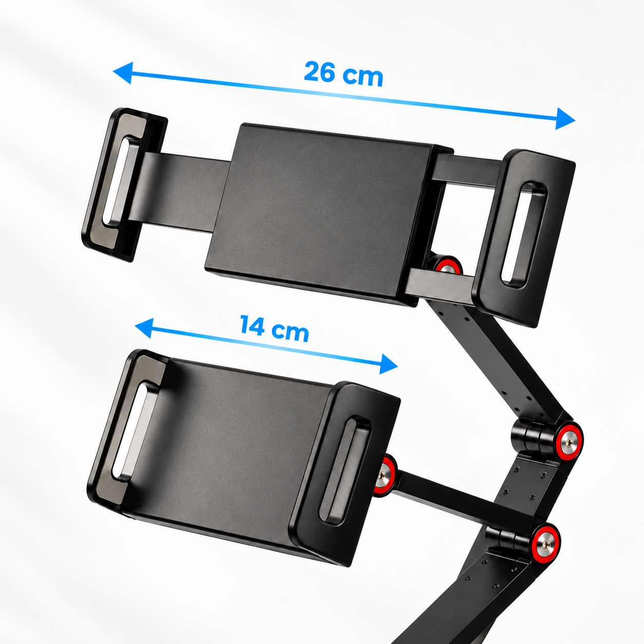 WAWO FlexDesk 360 com indicação dos pontos de rotação de 360 e 180 graus